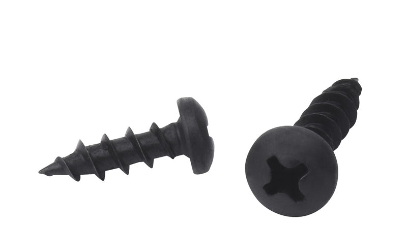 PAN HEAD DEEP THREAD SCREWS #2 Phillips Drive Black Oxide Plated