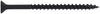 8x2-1/2 BLACK SQUARE Assembly Screws, #2 Square Drive, Black Oxide Plated, Flat Head with Nibs, Type-17 Drilling Point