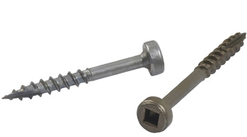 #6x1-1/4 #6x1-1/2 Coarse Thread Face Frame Pocket Hole Screw #2 Square COARSE - FACE FRAME SCREWS Square Drive Plain Dri-Lube Steel Coarse Thread (For Softer Woods) Type-17 Drilling Point