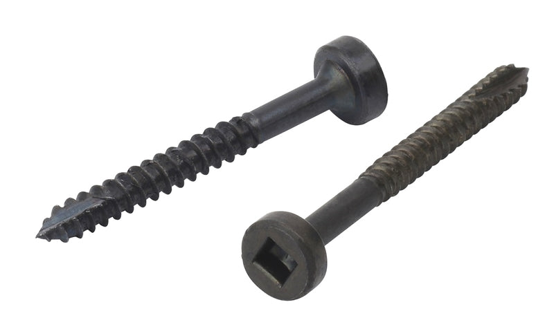 #6x1" #6x1-1/4" #6x1-1/2" Face Frame Pocket Hole Screws FINE Thread FINE- FACE FRAME SCREWS Square Drive Plain Dri-Lube Steel Fine Thread (For Harder Woods) Type-17 Drilling Point