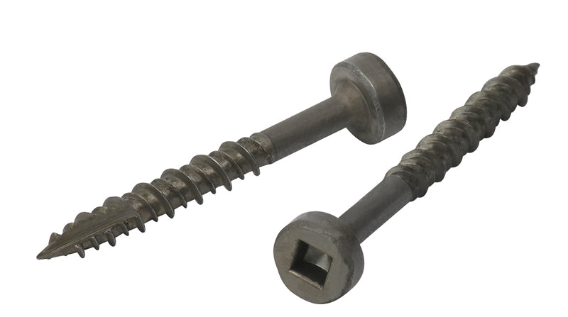 #6x1-1/4 #6x1-1/2 Hi-Lo Thread Face Frame Pocket Hole Screws #2 Square Hi-Lo - FACE FRAME SCREWS Square Drive Plain Dri-Lube Steel Hi-Lo Thread (For Soft & Hard Woods) Type-17 Drilling Point