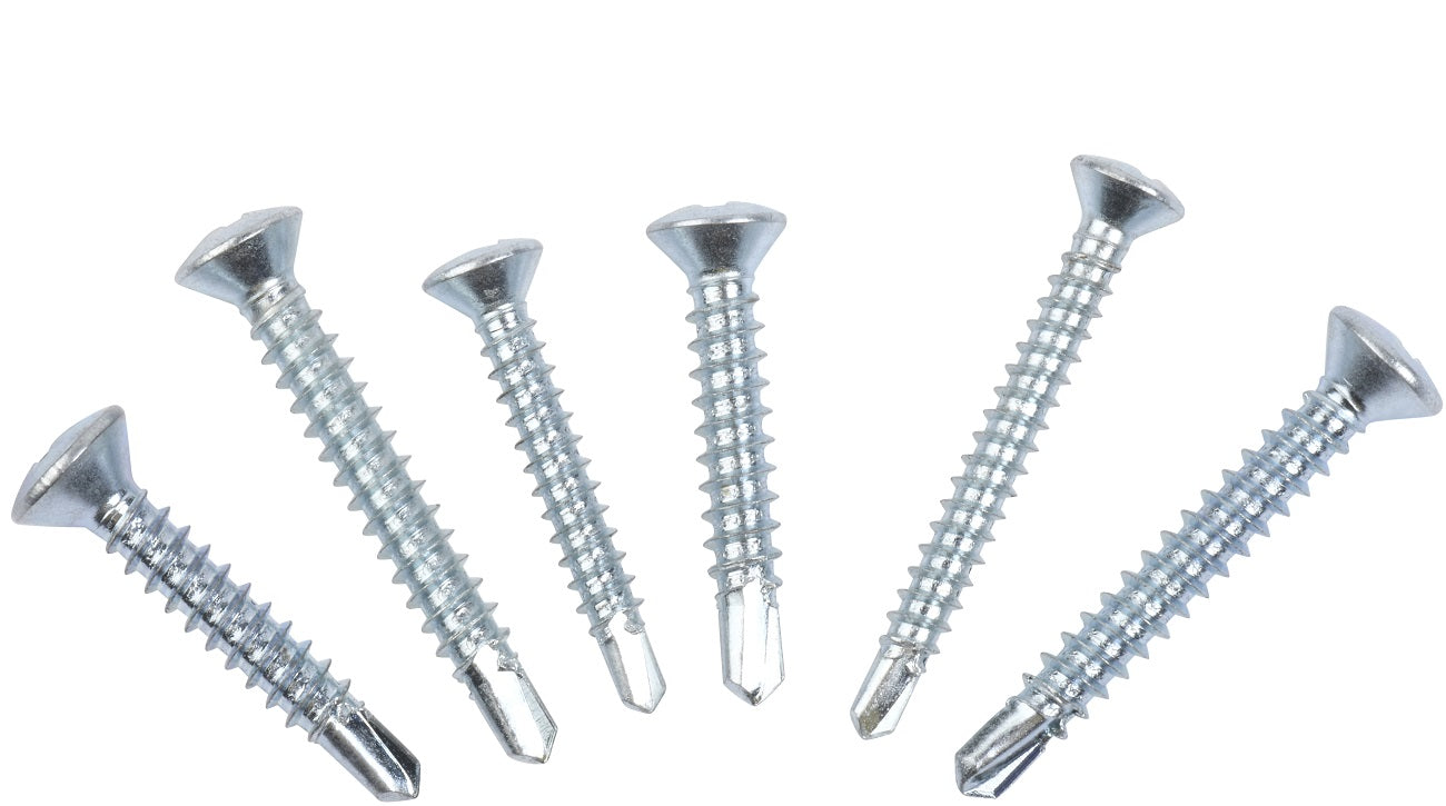 Oval Head Phillips Self-Drilling Screws Zinc Plated OVAL HEAD SELF DRILLING SCREWS #2 Phillips Drive Zinc Plated Steel