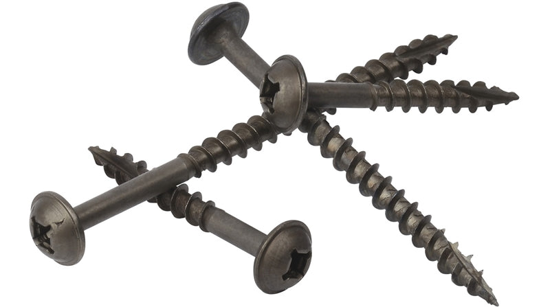ROUND WASHER DEEP THREAD SCREWS Combo (Square & Phillips) Drive Plain Dri-Lube Steel Type-17 Drilling Point