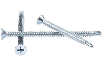 #8 #10 #12 FLAT Countersinking Self Drilling Tek Screws Phillips Drive Zinc Plated Self Drilling Screws Flat Head Phillips Zinc Plated