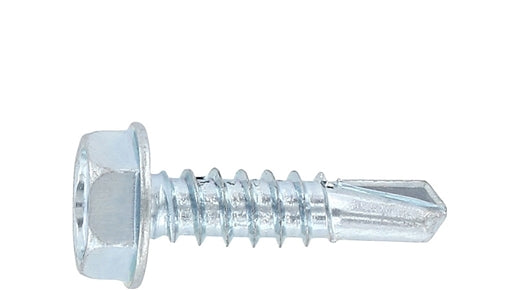 10x3/4 SELF DRILLING SCREWS Hex Washer Head Zinc Plated