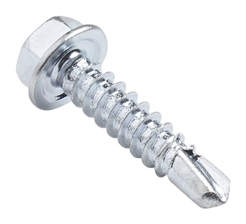10x3/4 SELF DRILLING SCREWS Hex Washer Head Zinc Plated