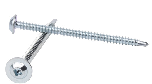 #8x3" #10x3" Round Washer Head #2 SQ Square Drive Self Drilling Tek Screws ROUND WASHER SELF DRILLING SCREW Square Drive Zinc Plated