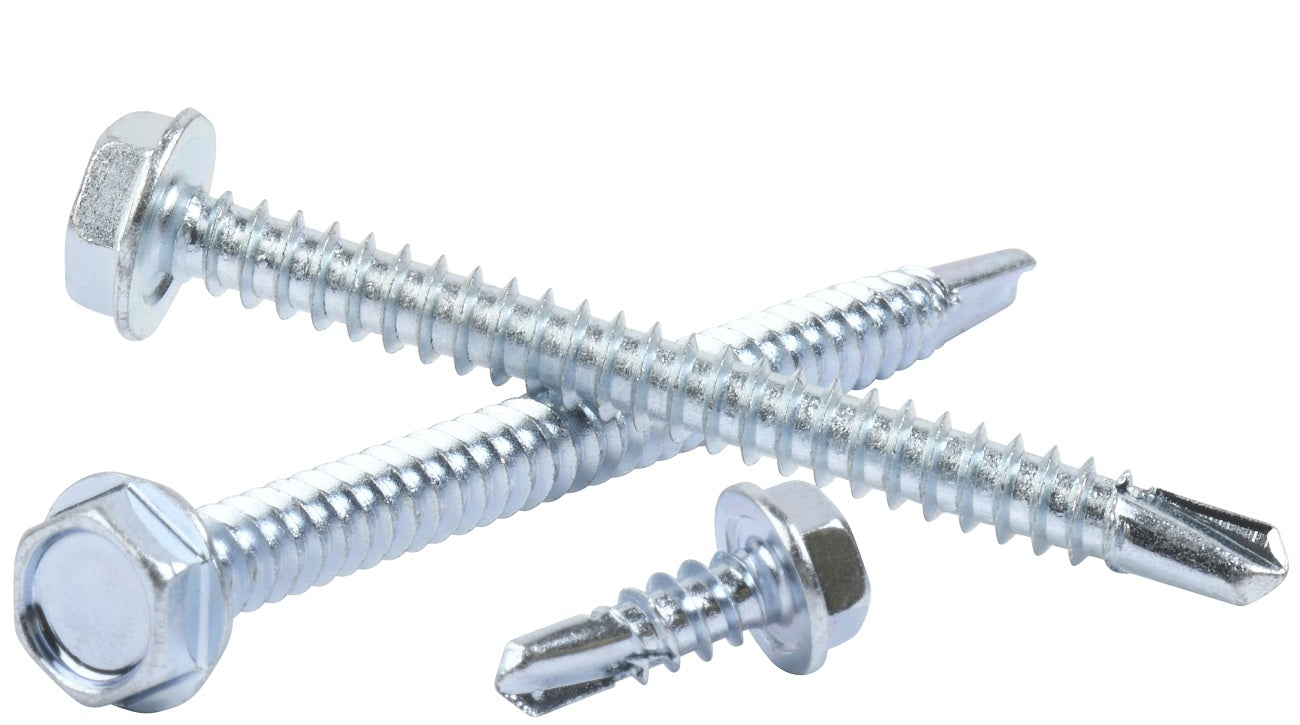 #6 #8 #10 #12 #14 Hex Washer Head Self Drilling Self Tapping Tek Screws SELF DRILLING SCREWS Hex Washer Head Zinc Plated