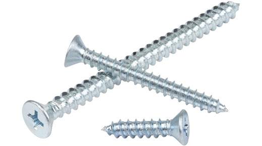 #8 #10 #12 #14 Flat Head Sheet Metal Tapping Screws Phillips Drive Zinc Plated Steel FLAT HEAD SHEET METAL SCREWS #2 Phillips Drive Zinc Plated Steel