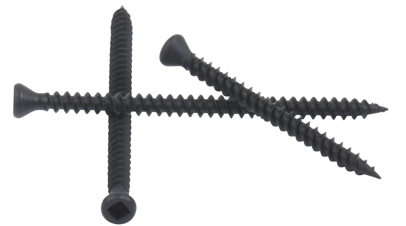 #6x1-5/8 #6x2-1/4" #8x3" Trim Head Fine Thread Drywall Wood Screws #1SQ Square Drive Black