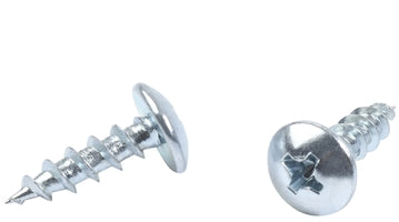 Truss Head Cabinet Door Hinge & Drawer Slide Screws Truss Head Deep Thread Screws #2 Phillips Drive Zinc Plated
