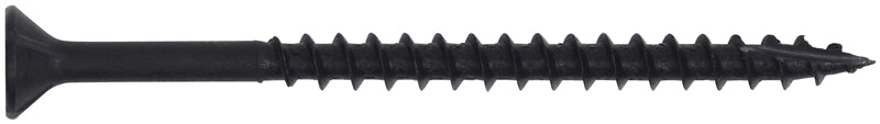 8x2-1/2 BLACK-COMBO Assembly Screws Combo (#2 Square & Phillips) Drive Black Oxide Plated Flat Head with Nibs Type-17 Drilling Point