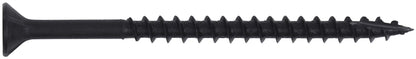 8x2-1/2 BLACK-PHILLIPS Assembly Screws #2 Phillips Drive Black Oxide Plated Flat Head with Nibs Type-17 Drilling Point