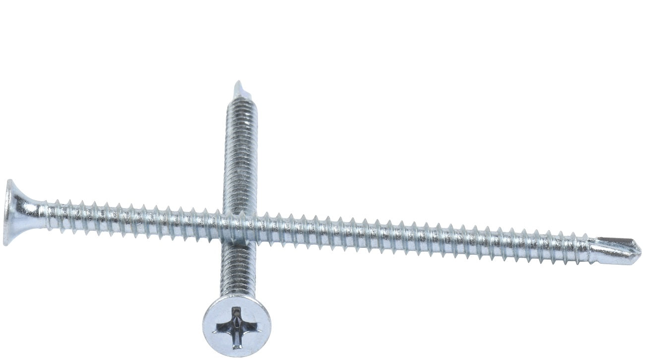 BUGLE HEAD SELF DRILLING DRYWALL SCREWS #2 Phillips Drive Zinc Plated