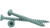GREEN-TORX DECK SCREWS Torx (Star) Drive Green Magni 599 Plated Steel Flat Head with Nibs to Countersink Type-17 Cutting Point