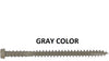 Gray  Color COMPOSITE DECK SCREWS T-20 Torx (Star) Drive SKT Plated Steel Dual Thread Design