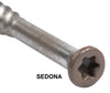 Sedona Color 7 x 2-1/4 COLOR TRIM FINISH HEAD STAINLESS-TORX DECK SCREWS Torx (Star) Drive 305 Stainless Steel Trim Head with Nibs to Countersink Type-17 Cutting Point