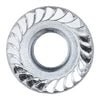 Hex Flange Lock Nuts Serrated Zinc Plated | 1/4-20 | 5/16-18 | 3/8-16 Bottom View Hex Serrated Flange Nuts