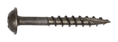 8x1-1/4 ROUND WASHER DEEP THREAD SCREWS Combo (Square & Phillips) Drive Plain Dri-Lube Steel Type-17 Drilling Point