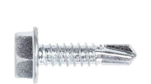 7/16 HEX WASHER HEAD COARSE THREAD Self Drilling Screws Zinc Plated Steel Serrated Underhead