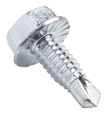 7/16 HEX WASHER HEAD FINE THREAD Self Drilling Screws Zinc Plated Steel Serrated Underhead