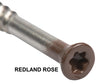 Redland Rose Color 8 x 2-1/2 COLOR TRIM FINISH HEAD STAINLESS-TORX DECK SCREWS Torx (Star) Drive 305 Stainless Steel Trim Head with Nibs to Countersink Type-17 Cutting Point