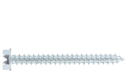 HEX WASHER SLOT. HEAD SHEET METAL SCREWS Zinc Plated Steel