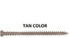 Tan Color COMPOSITE DECK SCREWS T-20 Torx (Star) Drive SKT Plated Steel Dual Thread Design