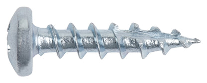 PAN HEAD DEEP THREAD SCREWS #2 Phillips Drive Zinc Plated