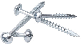ROUND WASHER DEEP THREAD SCREWS Combo (Square & Phillips) Drive Zinc Plated Type-17 Drilling Point