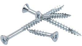 ZINC-PHILLIPS Cabinet Woodworking Furniture Assembly Install Wood Screws #2 Phillips Drive Zinc Plated Flat Head with Nibs Type-17 Drilling Point