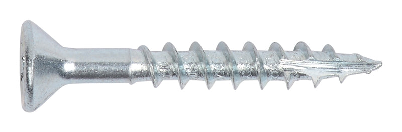 8x1-1/4 ZINC-SQUARE Assembly Screws #2 Square Drive Zinc Plated Flat Head with Nibs Type-17 Drilling Point