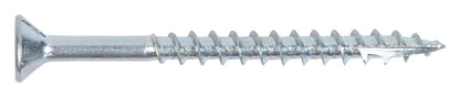 8x2 ZINC-SQUARE Assembly Screws #2 Square Drive Zinc Plated Flat Head with Nibs Type-17 Drilling Point